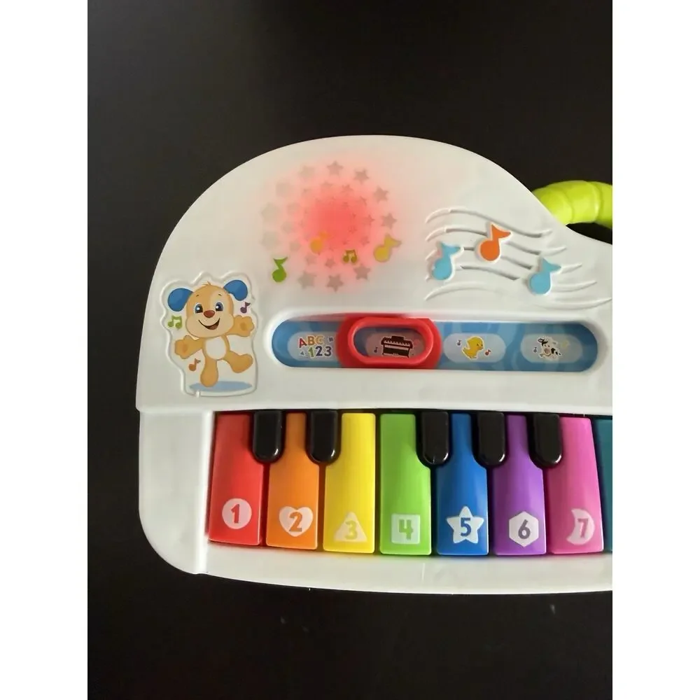 Fisher Price Laugh And Learn Silly Sounds Light Up Piano Keyboard Toy Tested